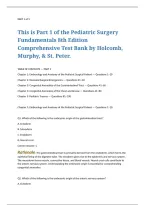 Practice Questions Covering Congenital Anomalies&comma; Pediatric Trauma&comma; Surgical Emergencies&comma; Perioperative Care&comma; and Postoperative Management