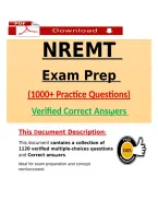 NREMT Exam Prep 2026&sol;2027 &ndash; 1120 EMT Practice Questions & Correct Answers for National Registry Certification Exam &lpar;Latest PDF&rpar;
