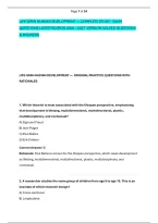 Life-Span Human Development &mdash; Complete Study - Exam &NewLine;Questions Latest Edition 2026 &ndash; 2027  Version Solved Questions &NewLine;& Answers