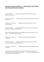 2026&sol;2027 Econ 202 Chapters 1&ndash;4 &ndash; Exam Review&comma; Study Guide & Practice Questions With Answers