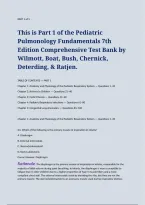 Pediatric Pulmonology Fundamentals 7th Edition Comprehensive Test Bank by Wilmott&comma; Boat&comma; Bush&comma; Chernick&comma; Deterding&comma; & Ratjen