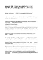 2026&sol;2027 Rmi Test 2 &ndash; Quizzes 5&ndash;11 &vert; Exam Review&comma; Practice Questions & Answers
