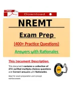 NREMT Exam Prep 2026&sol;2027 EMT Practice Questions & Correct Answers &lpar;Latest PDF&rpar;
