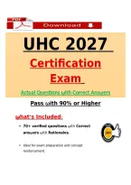 UHC 2027 Certification Exam UnitedHealthcare Practice Questions & Correct Answers &lpar;Latest PDF&rpar;