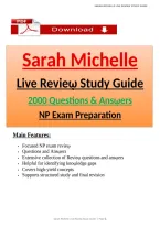 Sarah Michelle Live Review Study Guide NP Exam Practice Questions & Answers &lpar;Latest PDF&rpar;