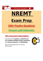 NREMT Exam Prep 2026&sol;2027 EMT Practice Questions & Correct Answers &lpar;Latest PDF&rpar;