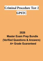 Criminal Procedure Test 2 GPSTC 2026 &vert; Georgia Police Academy Study Guide&comma; Practice Questions & Exam Prep