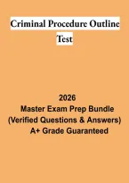 Criminal Procedure Outline Test 2026 &vert; Criminal Law Study Guide&comma; Practice Questions & Exam Revision Notes