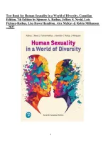 Test Bank for Human Sexuality in a World of Diversity&comma; Canadian Edition&comma; 7th Edition by Spencer A&period; Rathus&comma; Jeffrey S&period; Nevid&comma; Lois Fichner-Rathus&comma; Lisa Dawn Hamilton&comma; Alex McKay & Robin Milhausen &vert; ISBN&colon; 9780137919468 &vert; Questions & Answers 2027