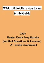 WGU D116 OA Review Exam Study Guide 2026 &vert; Practice Questions&comma; Objective Assessment & Exam Prep