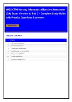 WGU C790 Nursing Informatics Objective Assessment &lpar;OA&rpar; Exam&colon; Versions A&comma; B & C &ndash; Complete Study Guide with Practice Questions & Answers&NewLine;
