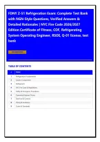 FDNY Z-51 Refrigeration Exam&colon; Complete Test Bank with NGN-Style Questions&comma; Verified Answers & Detailed Rationales &vert; NYC Fire Code 2026&sol;2027 Edition Certificate of Fitness&comma; COF&comma; Refrigerating System Operating Engineer&comma; RSOE&comma; Q-01 license&comma; test bank