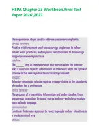 HSPA Chapter 23 Workbook&period;Final Test Paper 20262027&period;&NewLine;