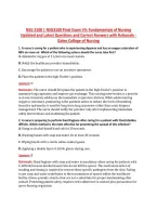 NSG 3100 &vert; NSG3100 Final Exam V3&colon; Fundamentals of Nursing &NewLine;Updated and Latest Questions and Correct Answers with Rationale - &NewLine;Galen College of Nursing