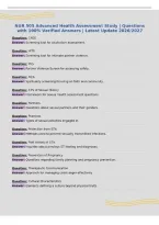 NUR 505 Advanced Health Assessment Study &vert; Questions&NewLine;with 100&percnt; Verified Answers &vert; Latest Update 2026&sol;2027&NewLine;