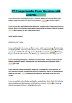 PN Comprehensive Exam Questions with&NewLine;accurate answer 