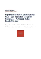 Sign Erection Practice Exam 2026&sol;2027&NewLine;Q&A&semi; - Sign Installation and Safety&NewLine;Compliance - A&plus; Graded - Latest&NewLine;Update This Year