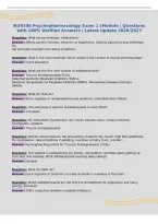 NUR356 Psychopharmacology Exam 1 &lpar;Module &vert; Questions&NewLine;with 100&percnt; Verified Answers &vert; Latest Update 2026&sol;2027