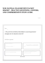 Nur 334 Final Exam Review Packet 2026&sol;2027 &ndash; Practice Questions&comma; Answers&comma; And Comprehensive Study Guide
