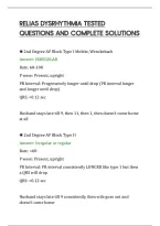 Relias Dysrhythmia Tested&NewLine;Questions And Complete Solutions