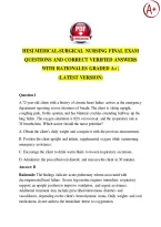 HESI Medical Surgical Nursing Final Exam 2026 &sol; 2027 Questions And Correct Verified Answers With Rationales Graded A&plus; &vert;Latest Version