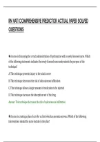 Rn Vati Comprehensive Predictor Actual Paper Solved&NewLine;Questions&NewLine;
