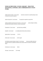 Nurs 322 Med Surg 1 Exam 1 2026&sol;2027 &ndash; Practice Questions&comma; Answers&comma; And Comprehensive Study Guide