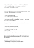 Nurs 322 Final Exam 2026&sol;2027 &ndash; Medical-Surgical Nursing Practice Questions&comma; Answers&comma; And Comprehensive Study Guide