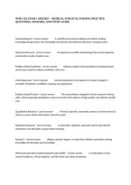 Nurs 322 Exam 1 2026&sol;2027 &ndash; Medical-Surgical Nursing Practice Questions&comma; Answers&comma; And Study Guide