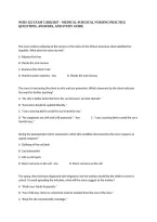 Nurs 322 Exam 3 2026&sol;2027 &ndash; Medical-Surgical Nursing Practice Questions&comma; Answers&comma; And Study Guide
