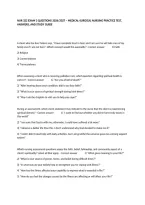 Nur 322 Exam 3 Questions 2026&sol;2027 &ndash; Medical-Surgical Nursing Practice Test&comma; Answers&comma; And Study Guide