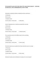 Nr 326 Mental Health Exam 2 Practice Questions 2026&sol;2027 &ndash; Answers&comma; Rationales&comma; And Comprehensive Study Guide