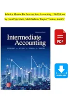 Solution Manual For Intermediate Accounting 11th Edition &vert; David Spiceland&comma; Mark Nelson&comma; Wayne Thomas & Jennifer Winchel &vert; ISBN 9781264134526 &vert; Complete Chapters 1-21