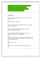 Neurology Exam &ndash; End of Block Four&colon; Complete Questions & Answers with Rationales &lpar;2026 Latest Update&rpar;