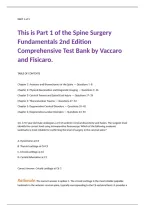 Spine Surgery Fundamentals 2nd Edition Comprehensive Test Bank by Vaccaro and Fisicaro