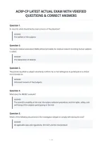 Acrp-Cp Latest Actual Exam With Verified&NewLine;Questions & Correct Answers