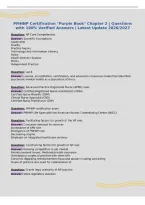 PMHNP Certification "Purple Book" Chapter 2 &vert; Questions&NewLine;with 100&percnt; Verified Answers &vert; Latest Update 2026&sol;2027