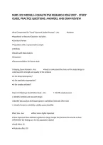 Nurs 322 Module 6 Qualitative Research 2026&sol;2027 &ndash; Study Guide&comma; Practice Questions&comma; Answers&comma; And Exam Review