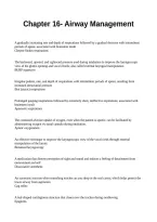 Chapter 16- Airway Management
