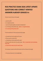 Rcis Practice Exam 2026 Latest Update&NewLine;Questions And Correct Verified&NewLine;Answers Already Graded A&plus;