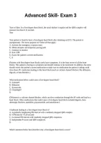 Advanced Skill- Exam 3 Answered
