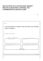 Nur 322 Final In-Class Quizzes 2026&sol;2027 &ndash; Practice Questions&comma; Answers&comma; And Comprehensive Review Guide