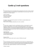 Cardio q 3 rosh questions Answers