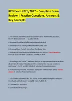 RPD Exam 2026&sol;2027 &ndash; Complete Exam &NewLine;Review &vert; Practice Questions&comma; Answers & Key Concepts &NewLine;
