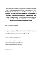 CISSP &lpar;Certified Information Systems Security Professional&rpar; Practice Exam&NewLine;2026 &ndash; 190 Scenario-Based Multiple Choice Questions & Answers with&NewLine;Detailed Explanations &vert; Complete Information Systems Security Certification&NewLine;Study Guide&comma; Test Bank&comma; Practice Te