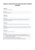 Ammo 67 Exam Expected Questions With Verified&NewLine;Answers