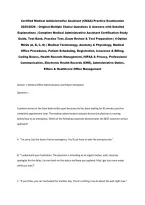 Certified Medical Administrative Assistant &lpar;CMAA&rpar; Practice Examination&NewLine;2025&sol;2026 &ndash; Original Multiple Choice Questions & Answers with Detailed&NewLine;Explanations &vert; Complete Medical Administrative Assistant Certification Study&NewLine;Guide&comma; Test Bank&comma; Practice Test&comma; 