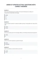 Ammo 67 Updated Actual Questions With&NewLine;Correct Answers&NewLine;