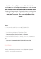 Certified ScrumMaster &lpar;CSM&rpar; Practice Exam 2026 &ndash; 190 Multiple Choice&NewLine;Questions & Answers &vert; Complete Scrum & Agile Principles Certification Study&NewLine;Guide&comma; Test Bank&comma; Practice Test&comma; Exam Review & Test Preparation &vert; 4-Option&NewLine;MCQs &vert; Scrum Framework&comma; Agile Pr