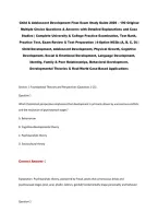Child & Adolescent Development Final Exam Study Guide 2026 &ndash; 190 Original&NewLine;Multiple Choice Questions & Answers with Detailed Explanations and Case&NewLine;Studies &vert; Complete University & College Practice Examination&comma; Test Bank&comma;&NewLine;Practice Test&comma; Exam Review & Test